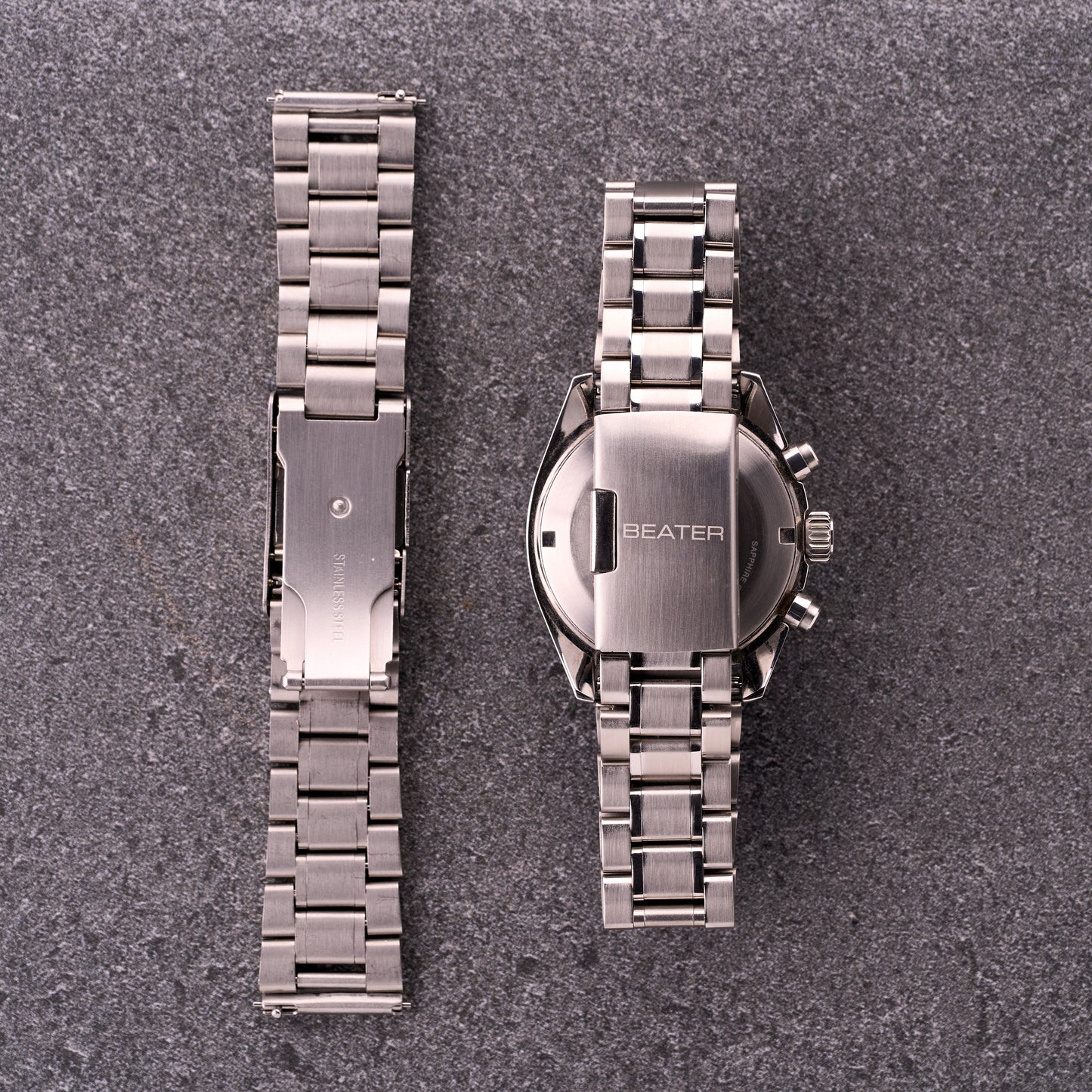 The Mechanic - Stainless Steel Metal Watch Bracelet Silver