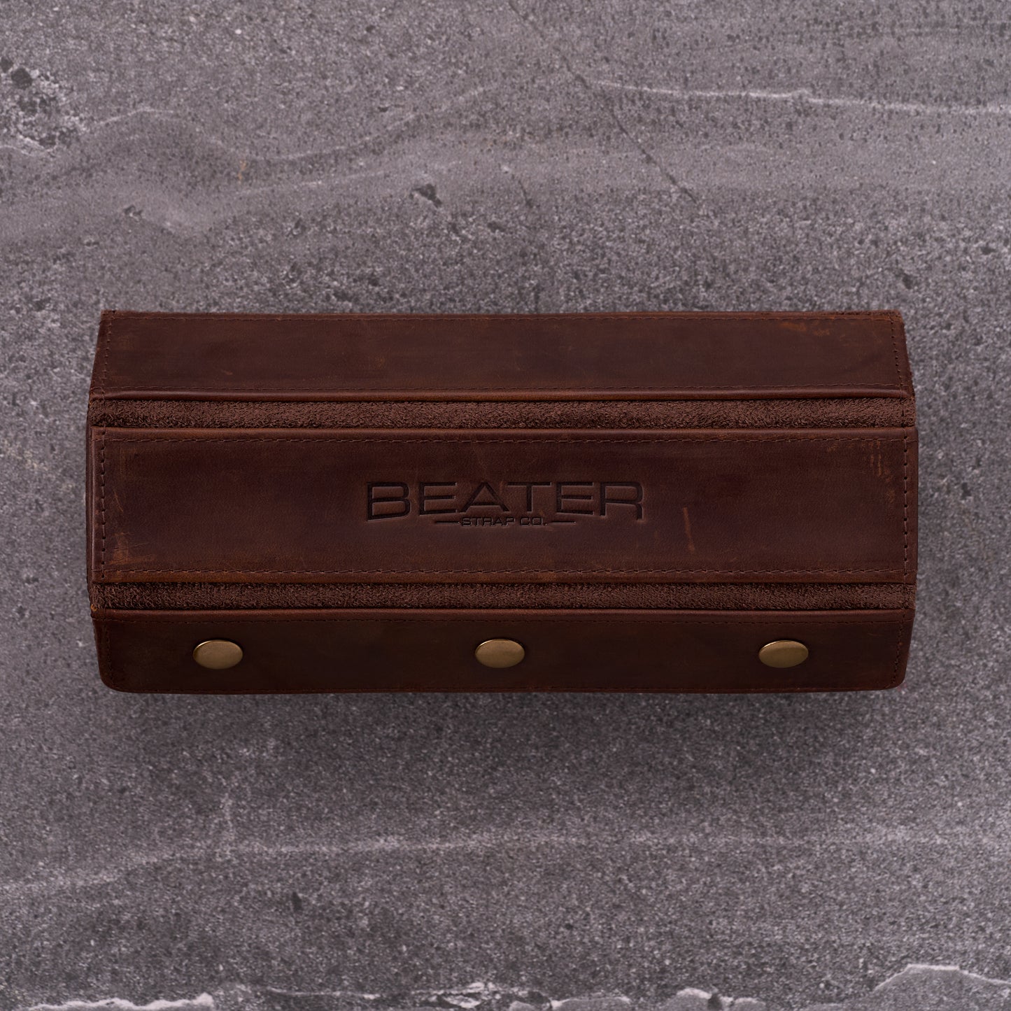 Heritage Leather 3-Slot Watch Storage Case