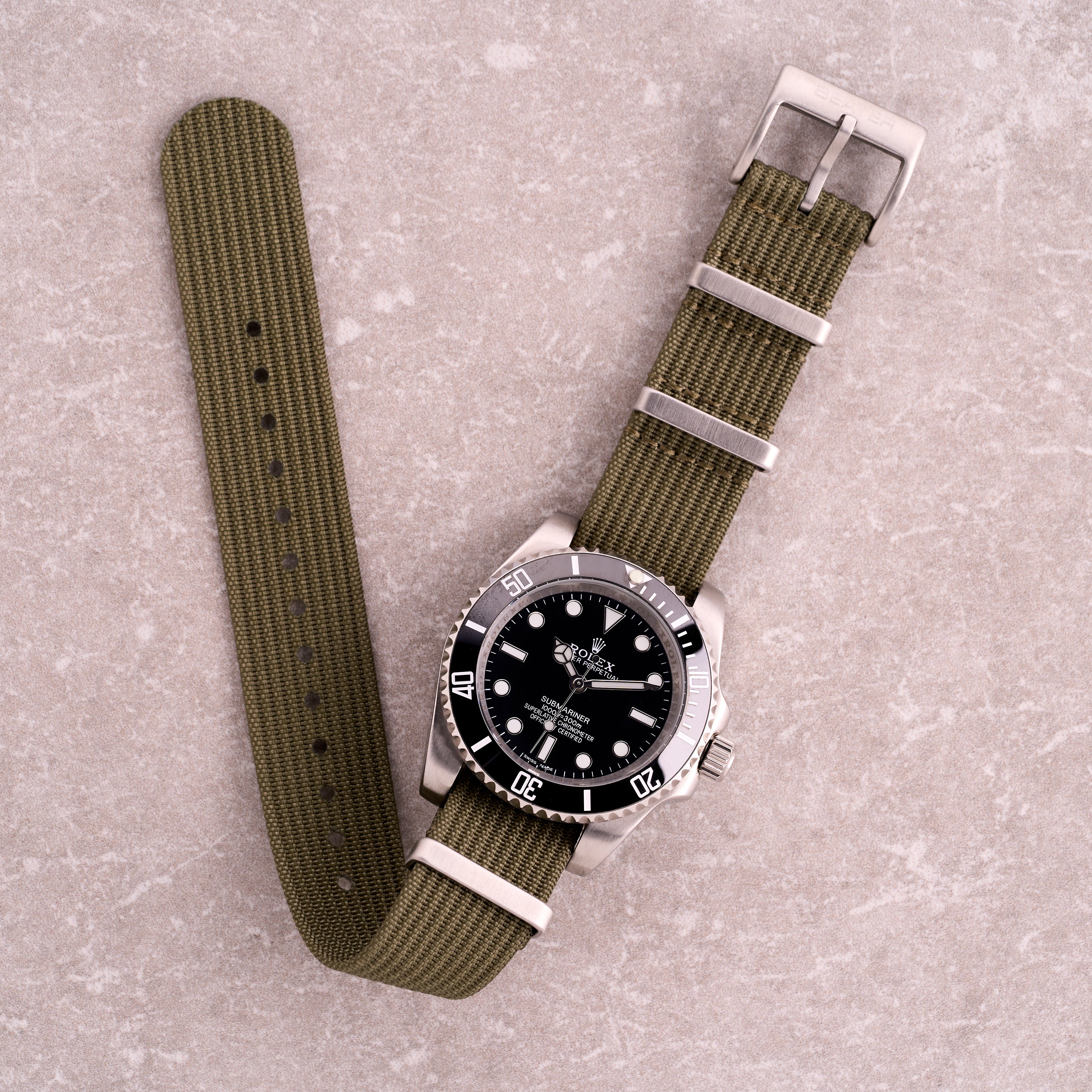 The Operator - Olive Green Corrugated NATO Strap