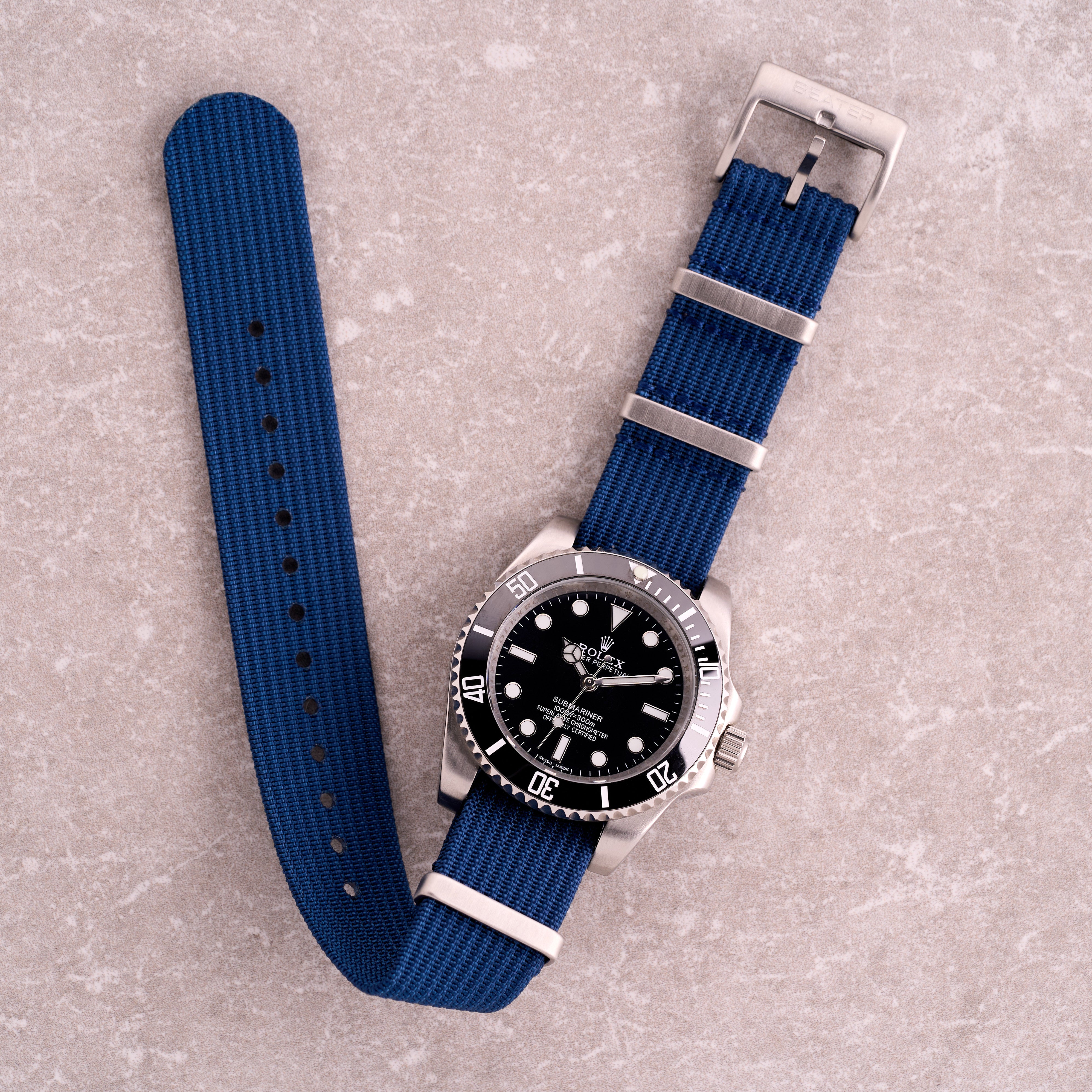 The Operator - Dark Blue Corrugated NATO Strap