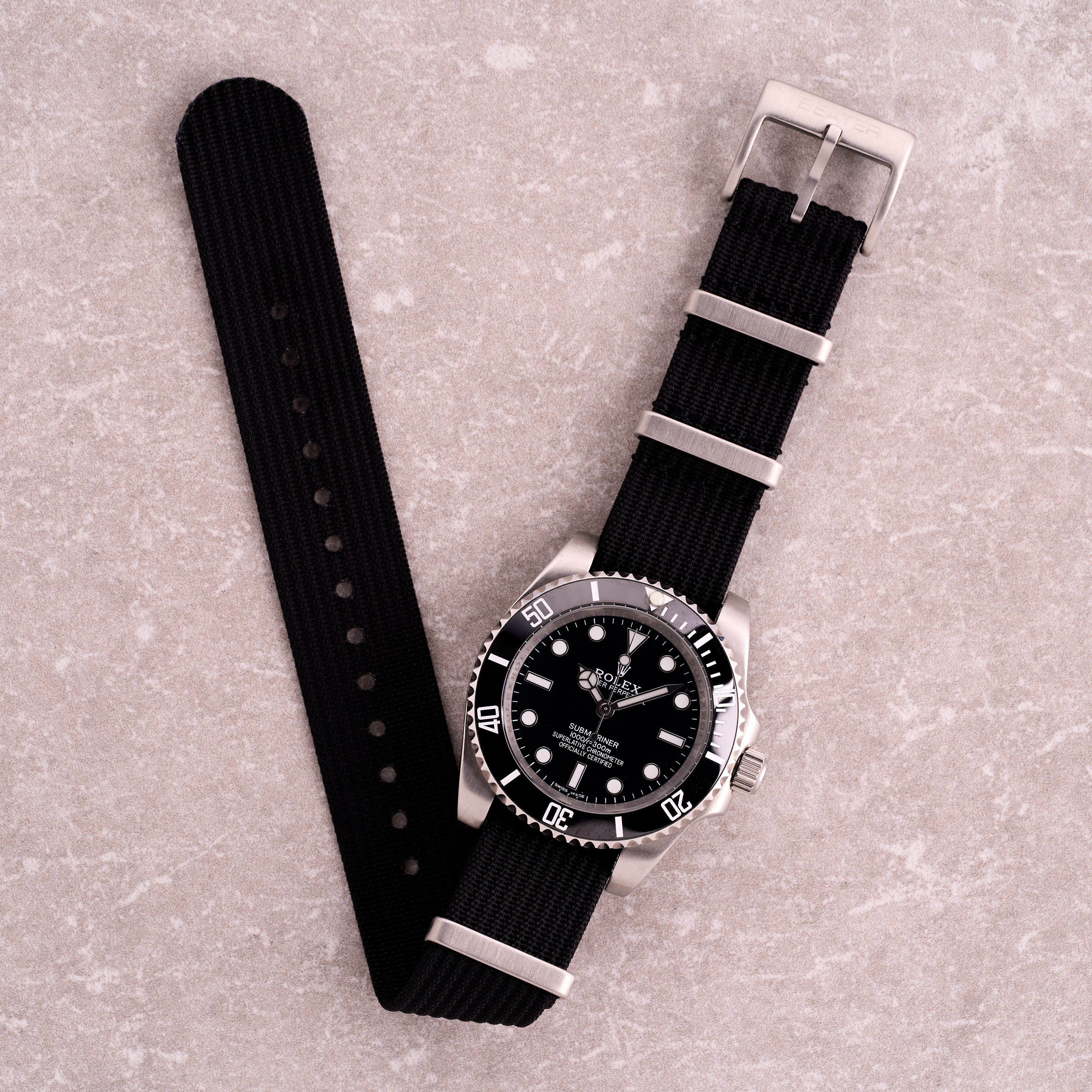 The Operator - Black Corrugated NATO Strap