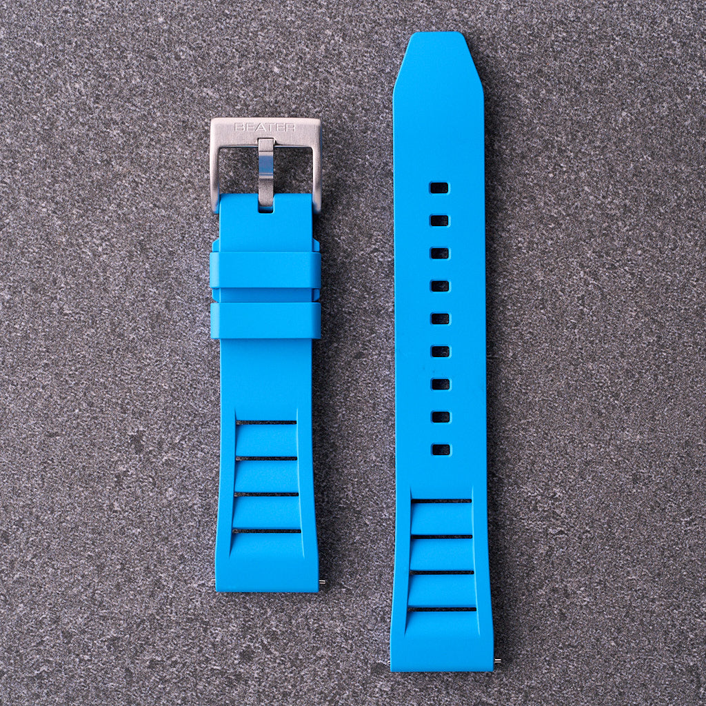 The Bastion - FKM Rubber Watch Strap Light Blue